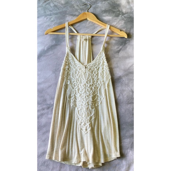 Cream Racerback Tank - Picture 6 of 11